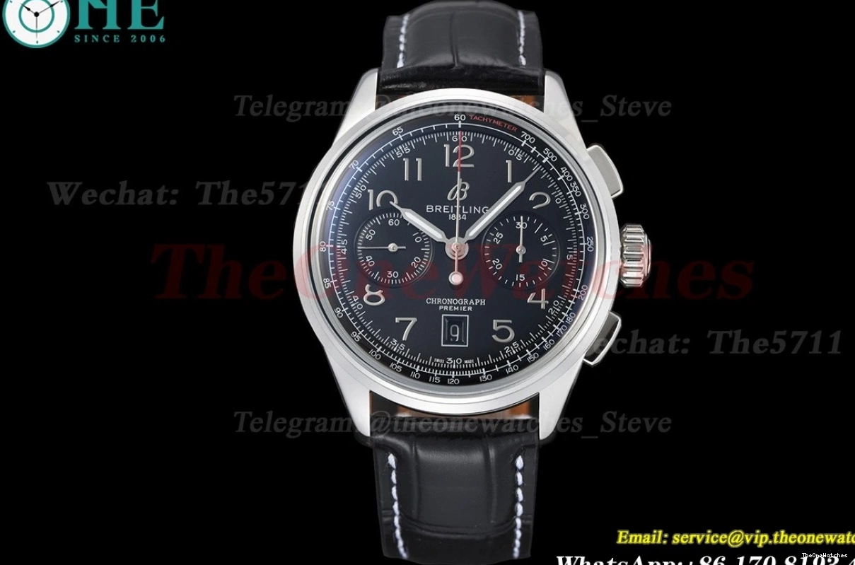 Dial 42mm SS Premier V2 LE Mod A7750 Chronograph Black B01 BLSF 0313